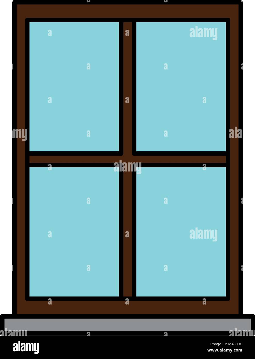window house isolated icon Stock Vector Image & Art - Alamy