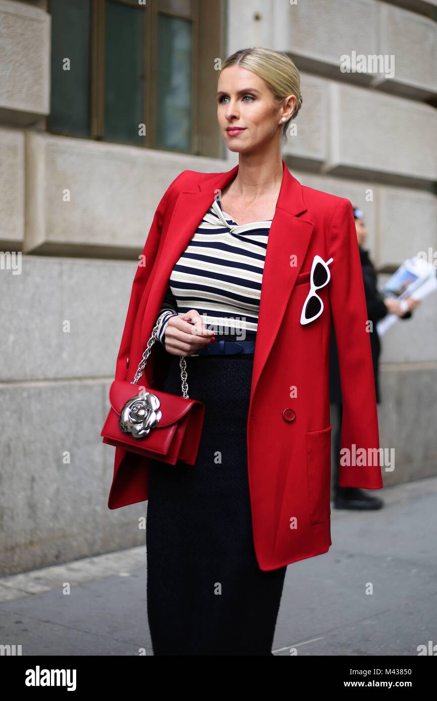 Nicky Hilton Rothschild arriving for the Oscar de la Renta runway show