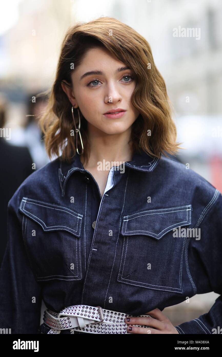 Natalia Dyer attending the Zadig & Voltaire runway show during New York