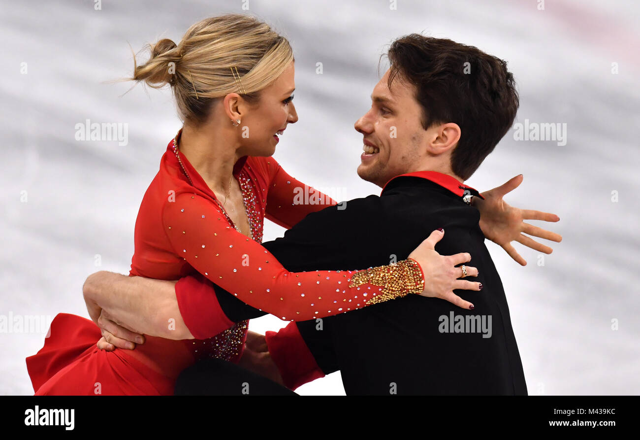 Gangneung, South Korea. 14th Feb, 2018. Kirsten Moore-Towers and
