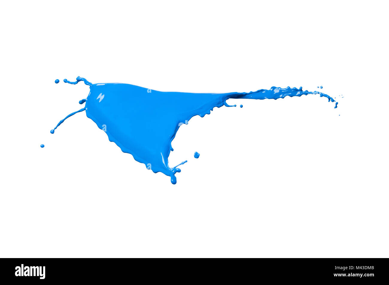 Blue paint splash isolated on white background Stock Photo - Alamy