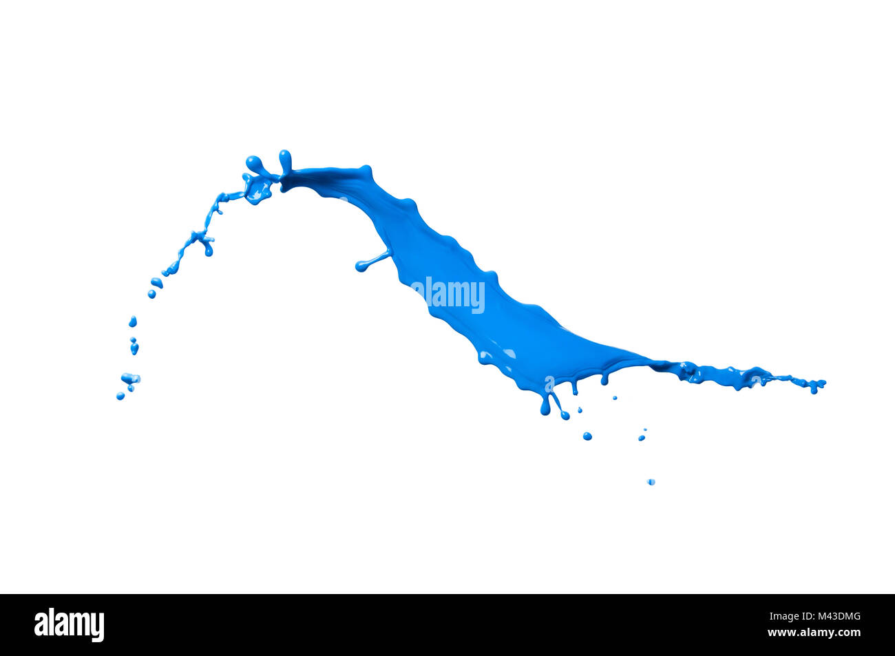 Blue paint splash isolated on white background Stock Photo - Alamy