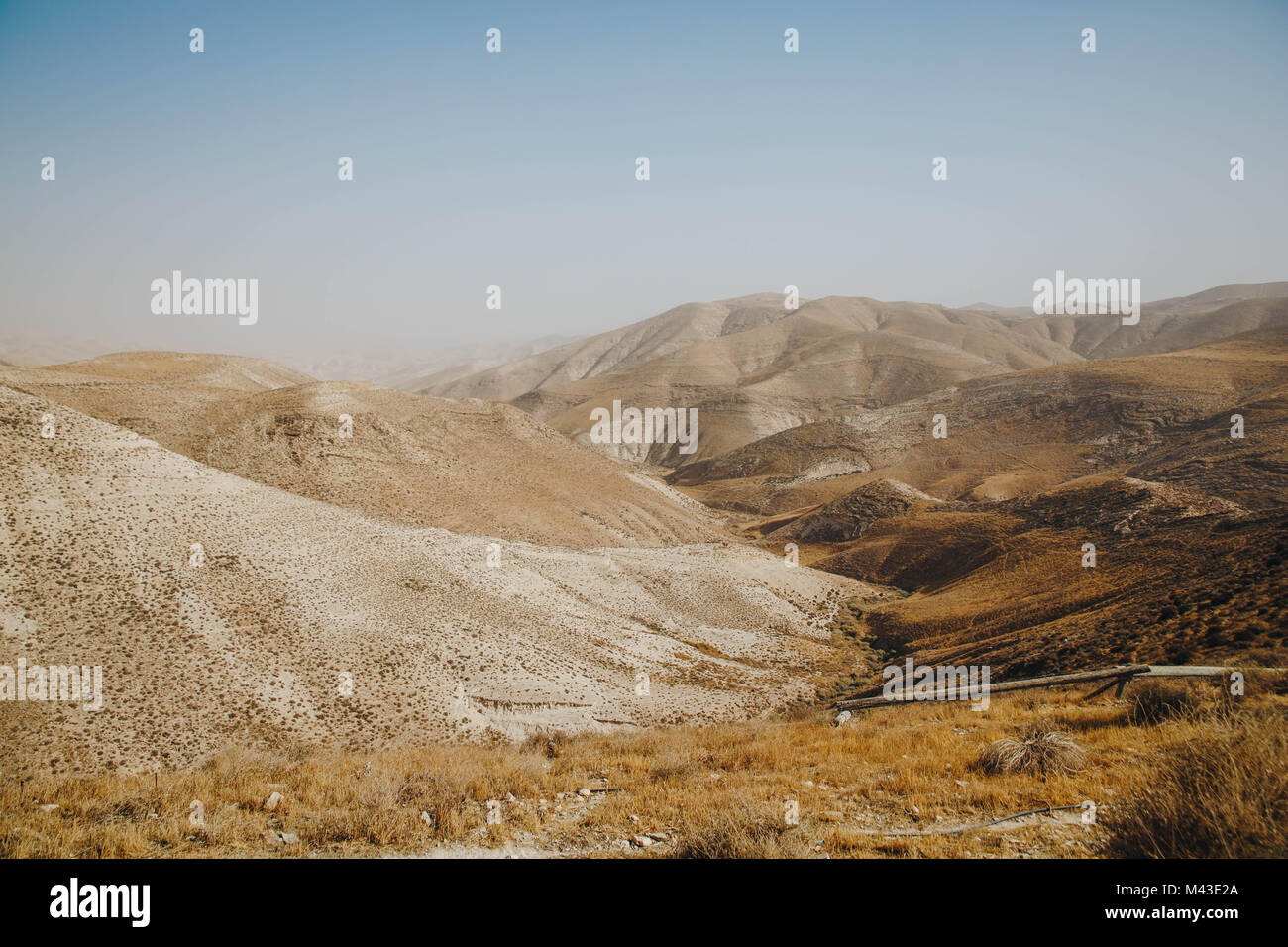 View of Judean Desert and Mountains in Yishuv Alon Stock Photo
