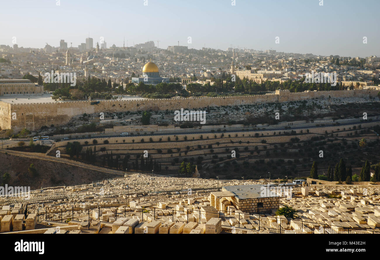 View of Mount Temple from Mount of Olives Stock Photo Alamy