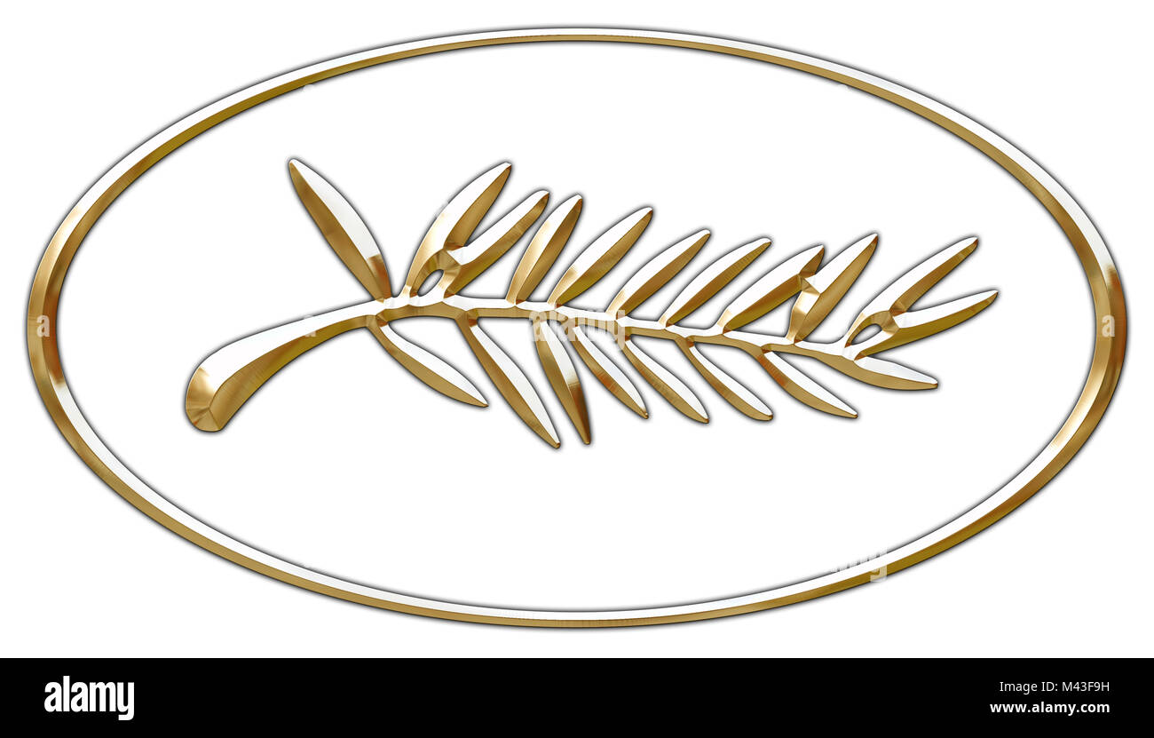 Cannes movie prix gold symbol, France Stock Photo
