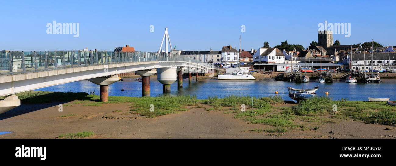 The Adur Ferry Bridge, river Adur, Shoreham-By-Sea town, Sussex County ...