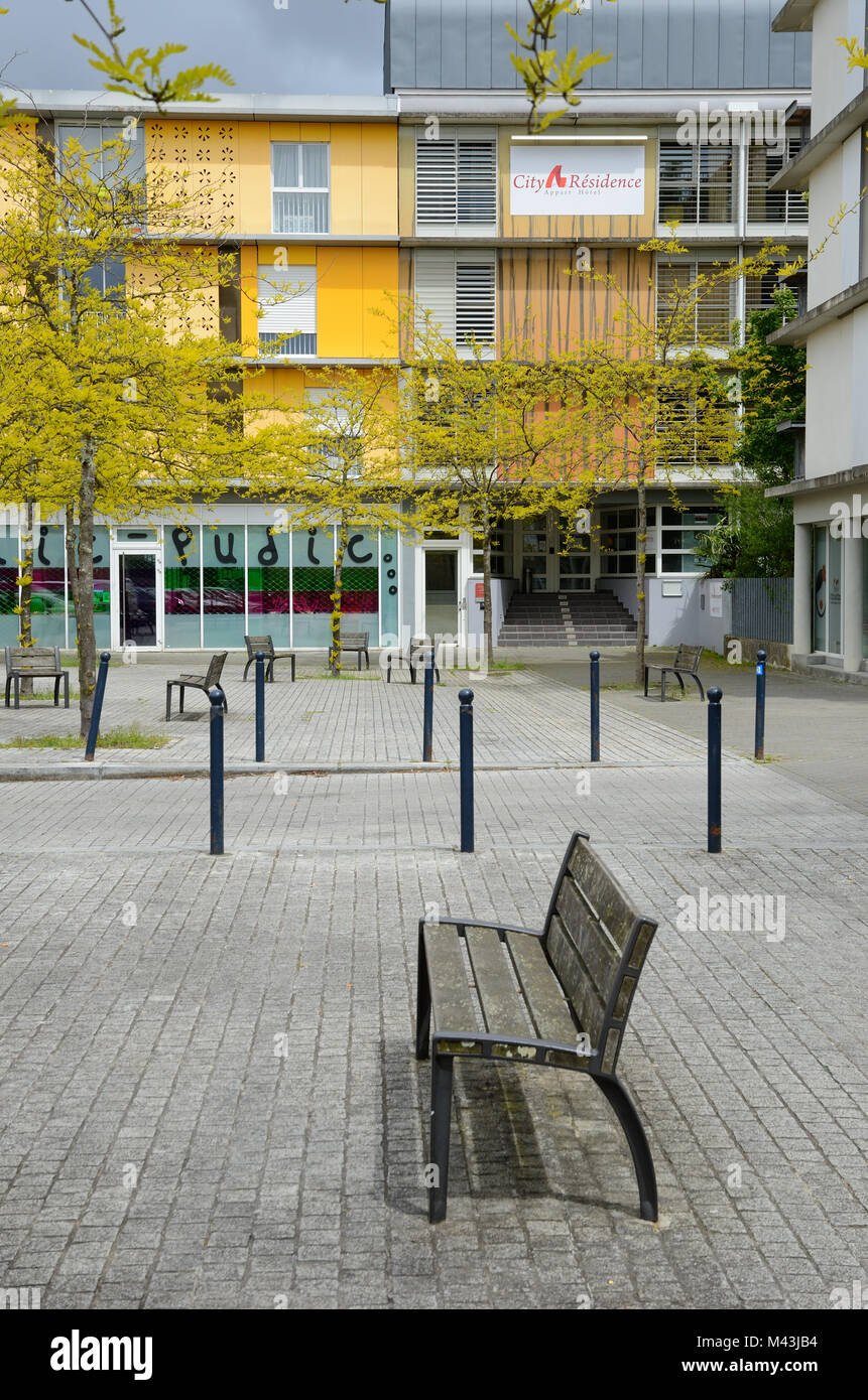 Modern patio in the French city Bordeaux Stock Photo