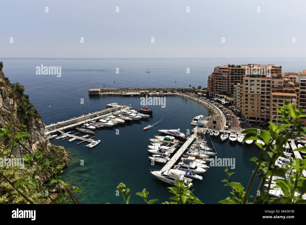 Monaco, Fontvielle, Port de Fontvielle, new harbor Stock Photo