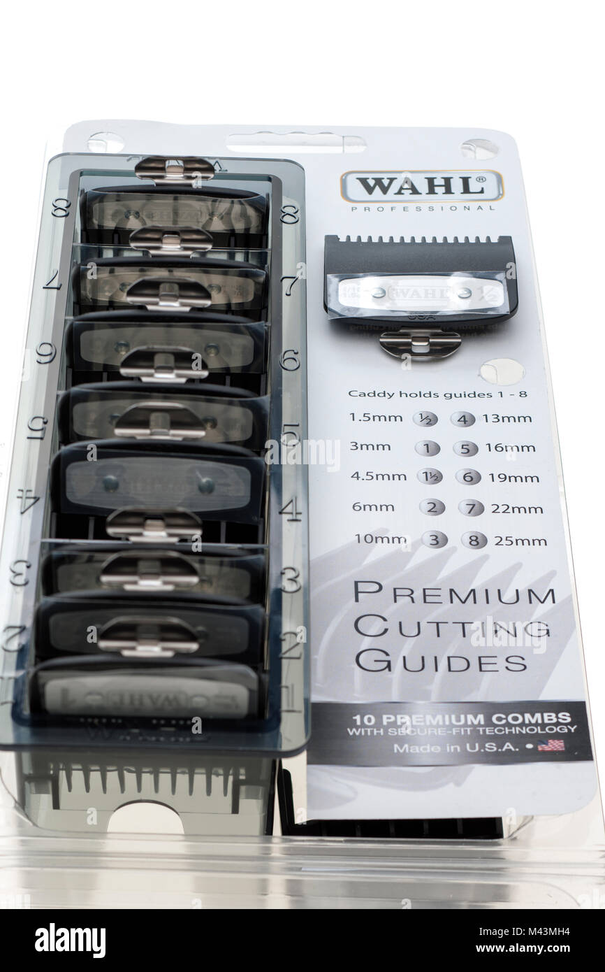 Wahl premium cutting guides Stock Photo