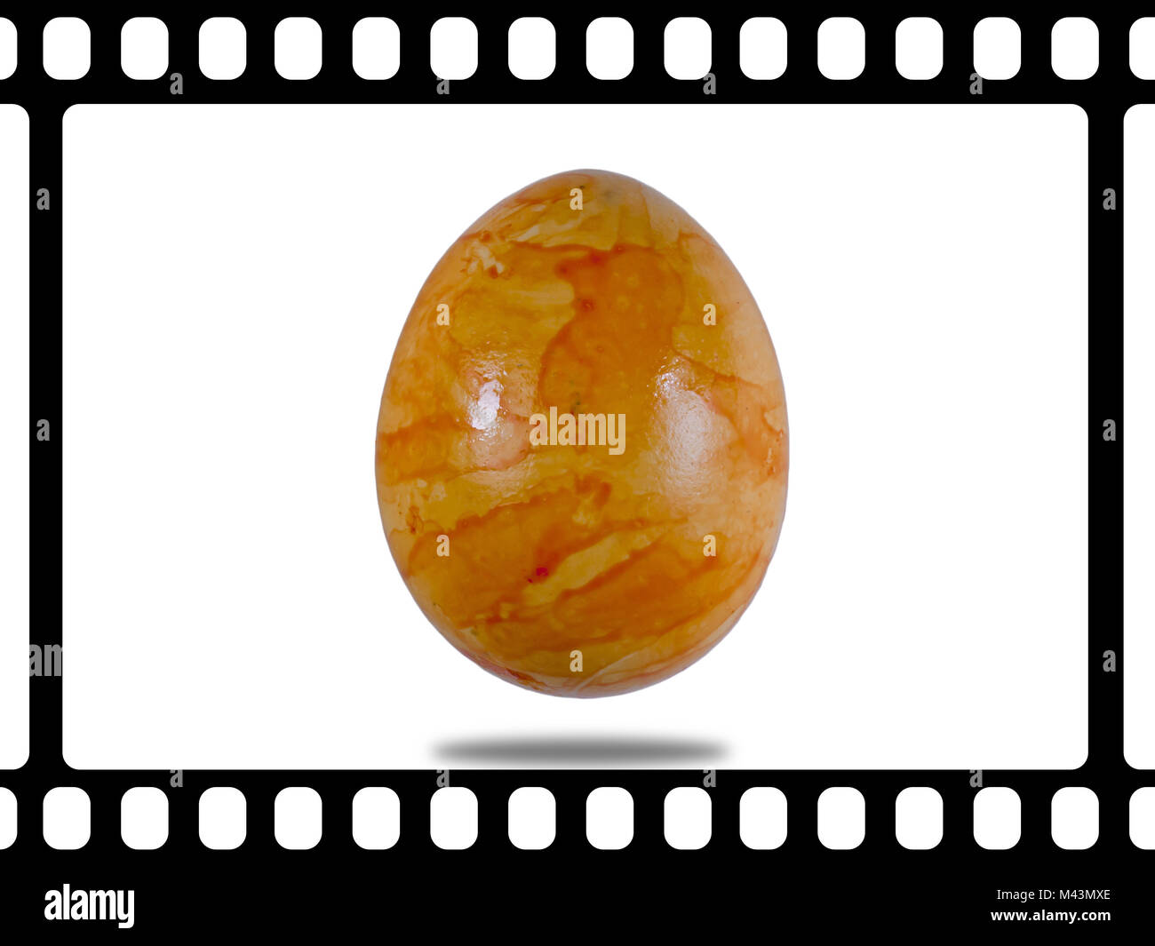 film strip with easter egg - yellow Stock Photo