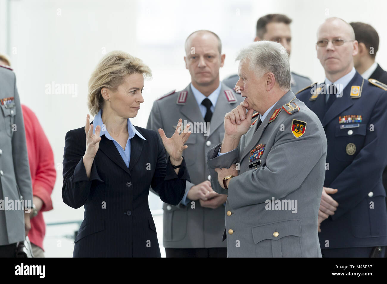 Merkel receives family members of the soldiers Stock Photo