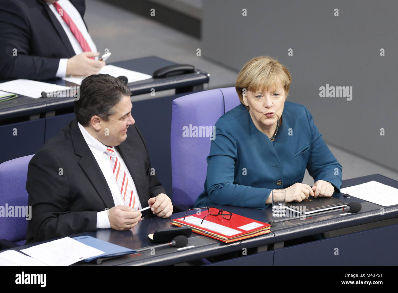Declaration of Merkel to the next European council Stock Photo