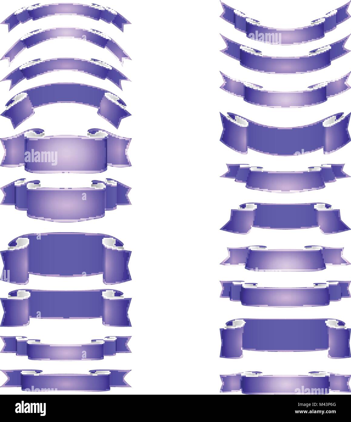 isolated vector colored satin ribbons set Stock Vector Image & Art - Alamy