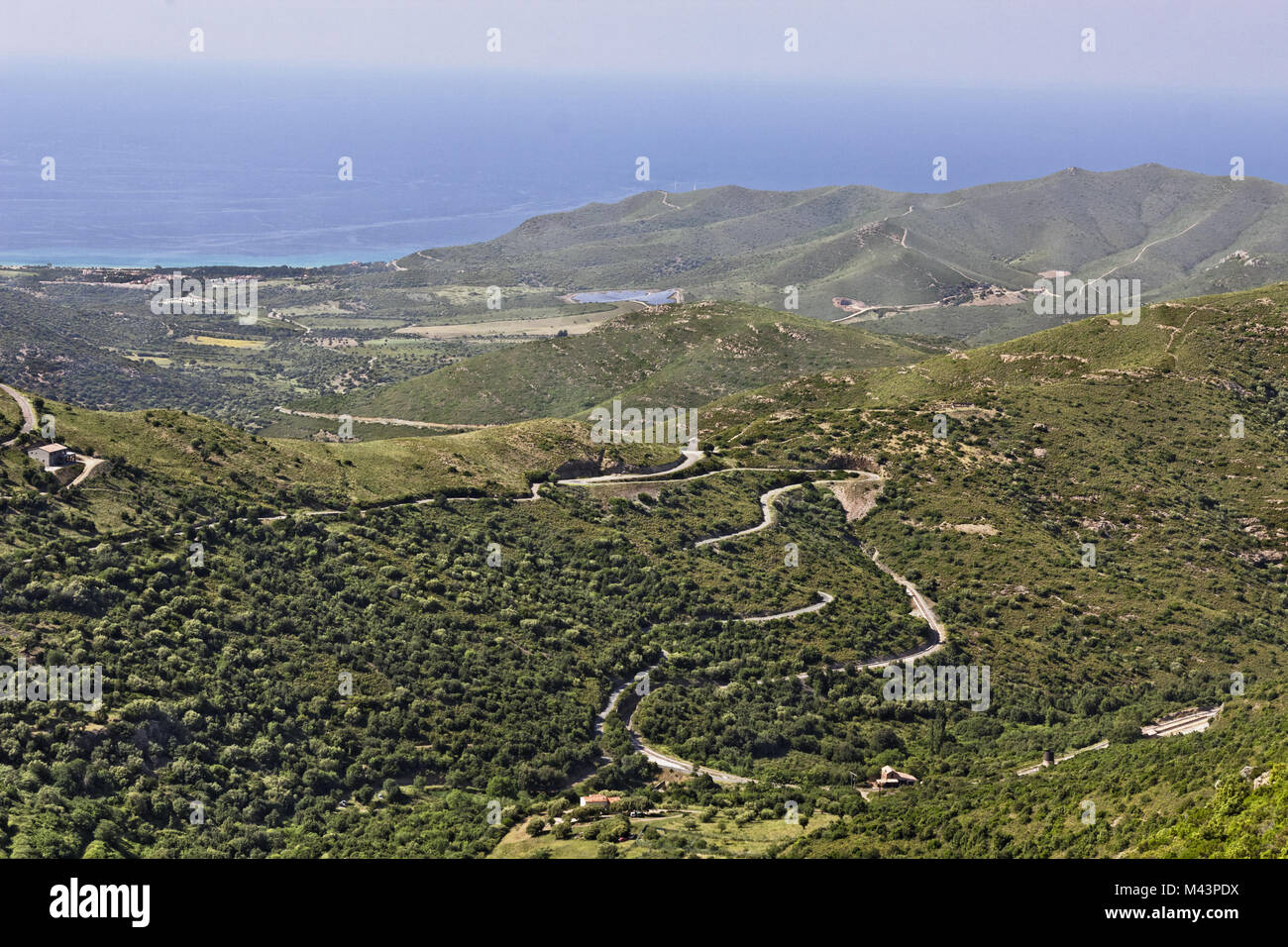 Palasca, mountain village in the Nebbio, Corsica Stock Photo