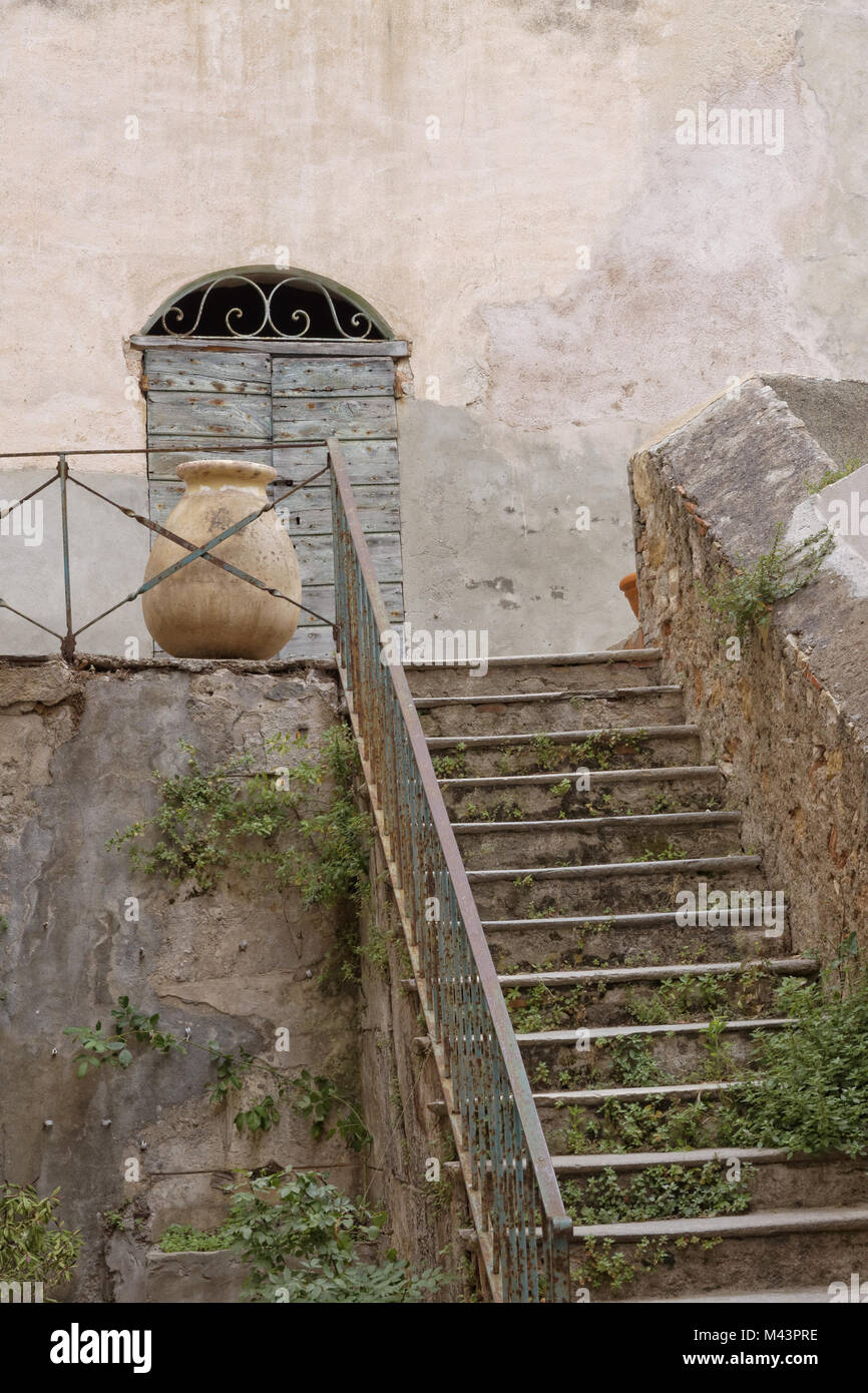 Staircase in St Florent, Balagne, Corsica, France Stock Photo