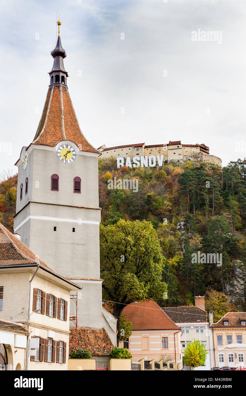 Evangelical protestant church of 14th century, Rasnov, Romania Stock Photo