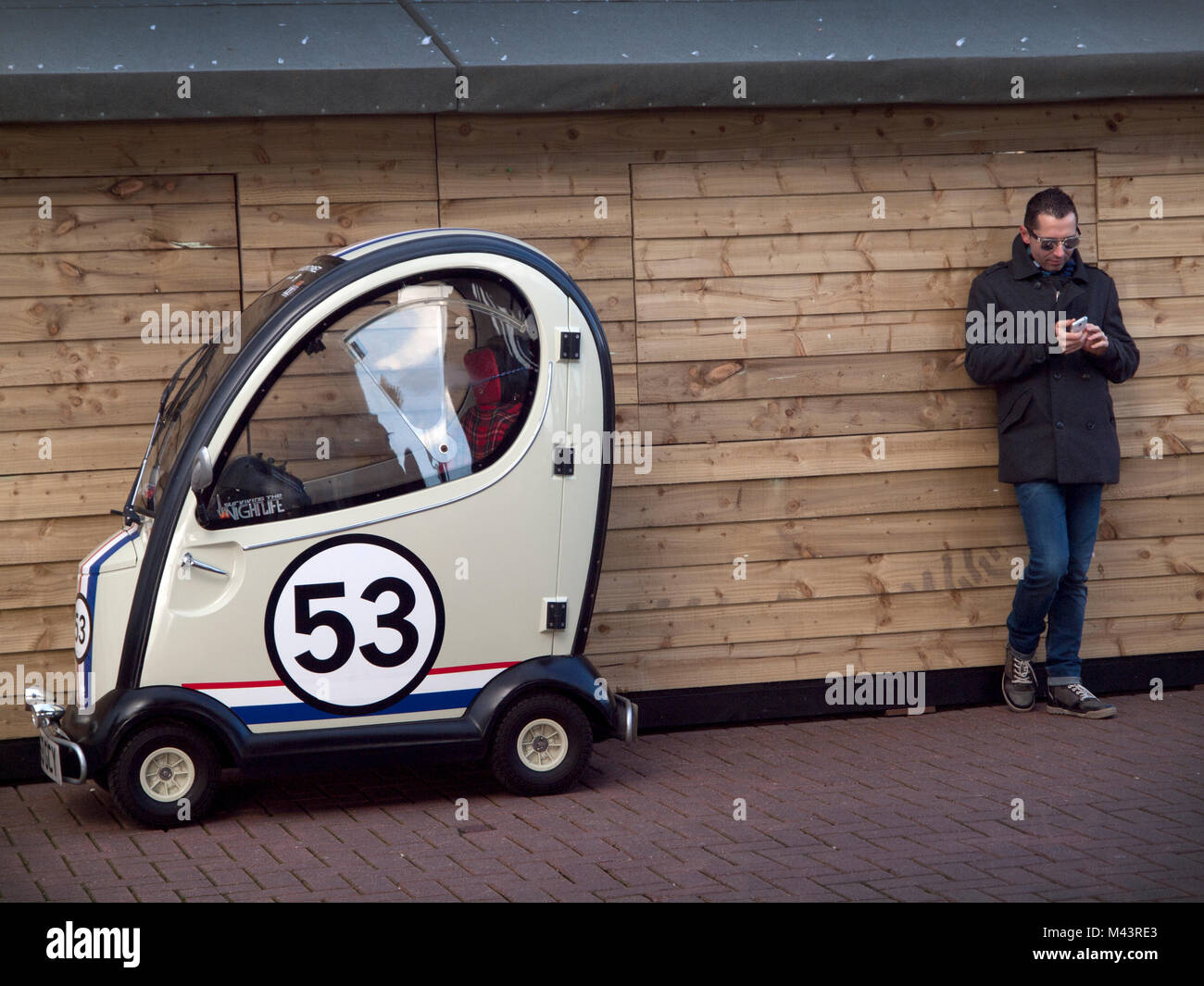 A customised mobility scooter parked up in Brighton Stock Photo Alamy