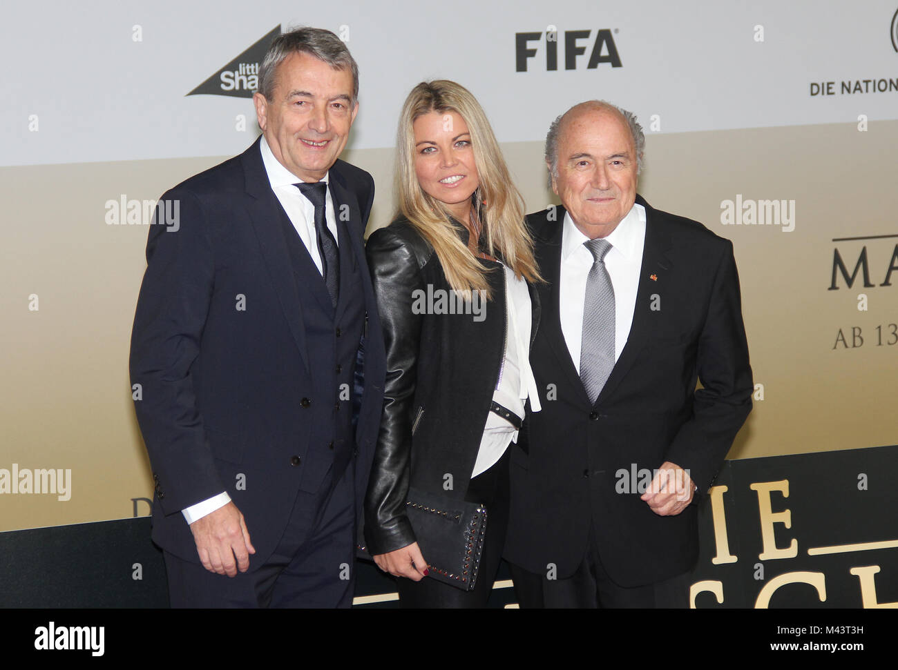 Wolfgang Niersbach, Marion Popp, Joseph S.Blatter Stock Photo