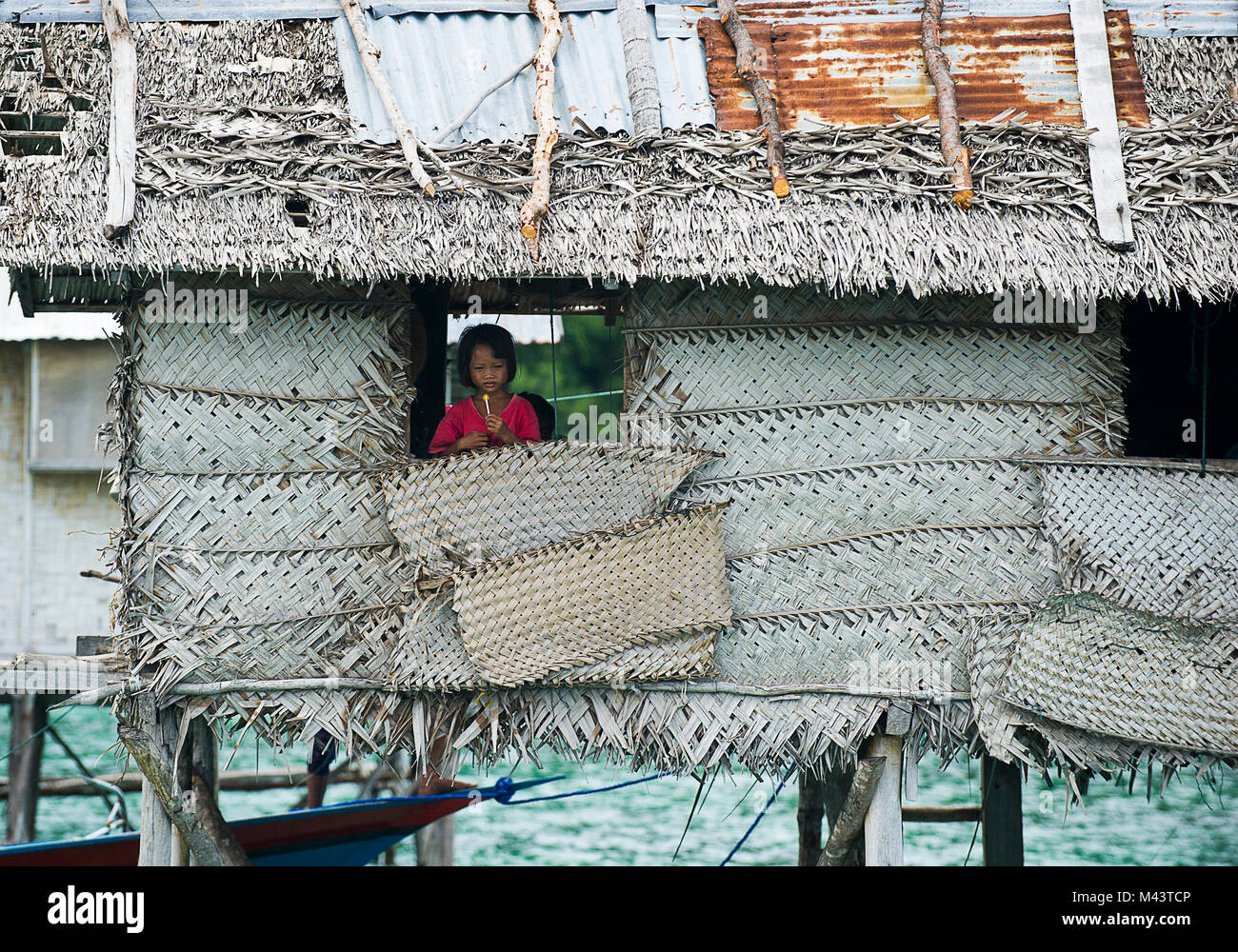 The Bajau Laut are known as ‘Sea Gypsies’ due to their nomadic, seafaring way of life. Stock Photo