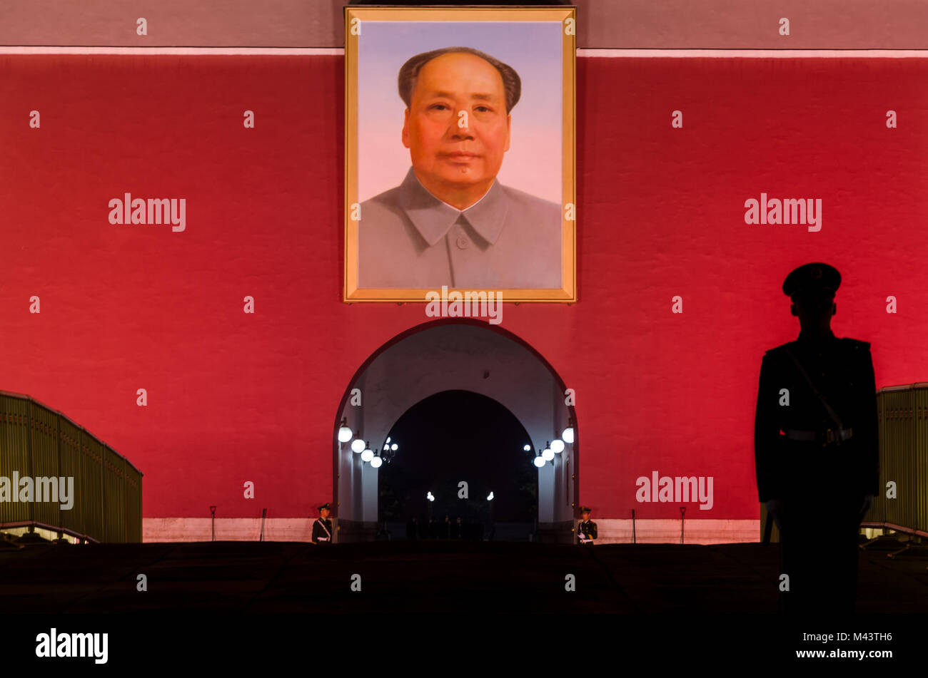 Tiananmen Square at night, Beijing, China Stock Photo Alamy