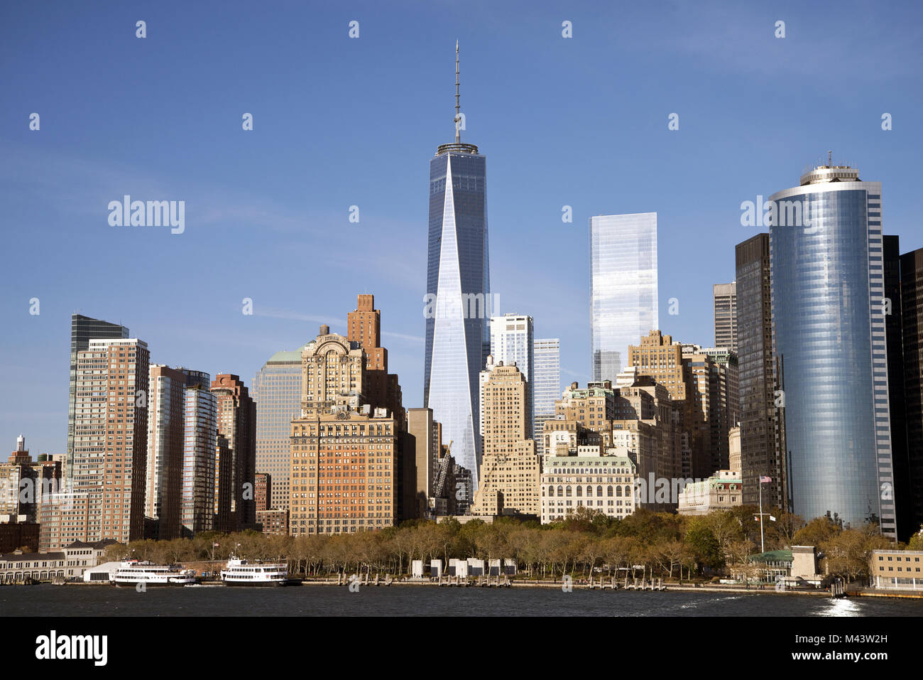 Skyline Lower Manhattan, NY Stock Photo