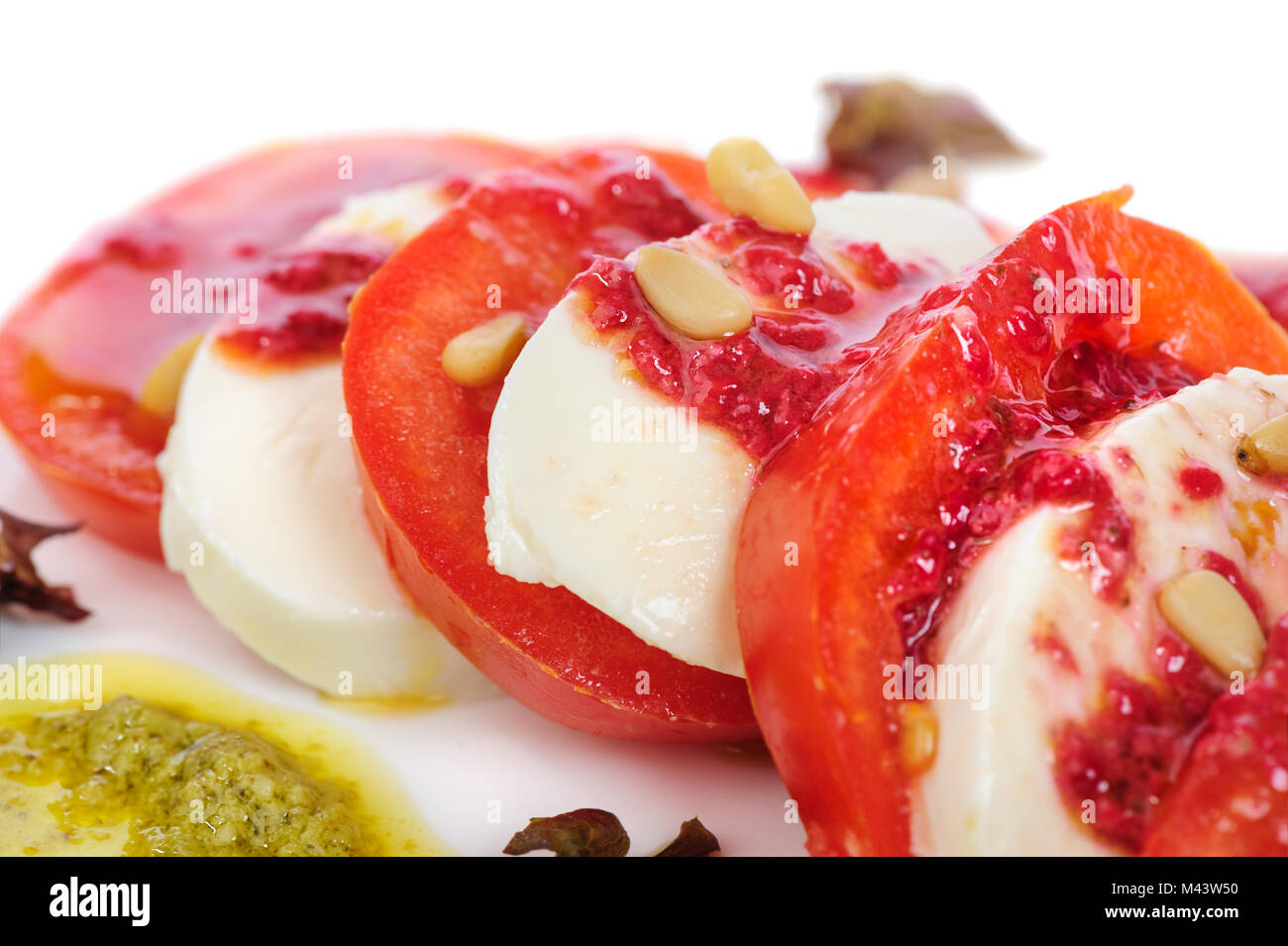 Caprese antipasto salad with mozarella cheese, tomatoes Stock Photo