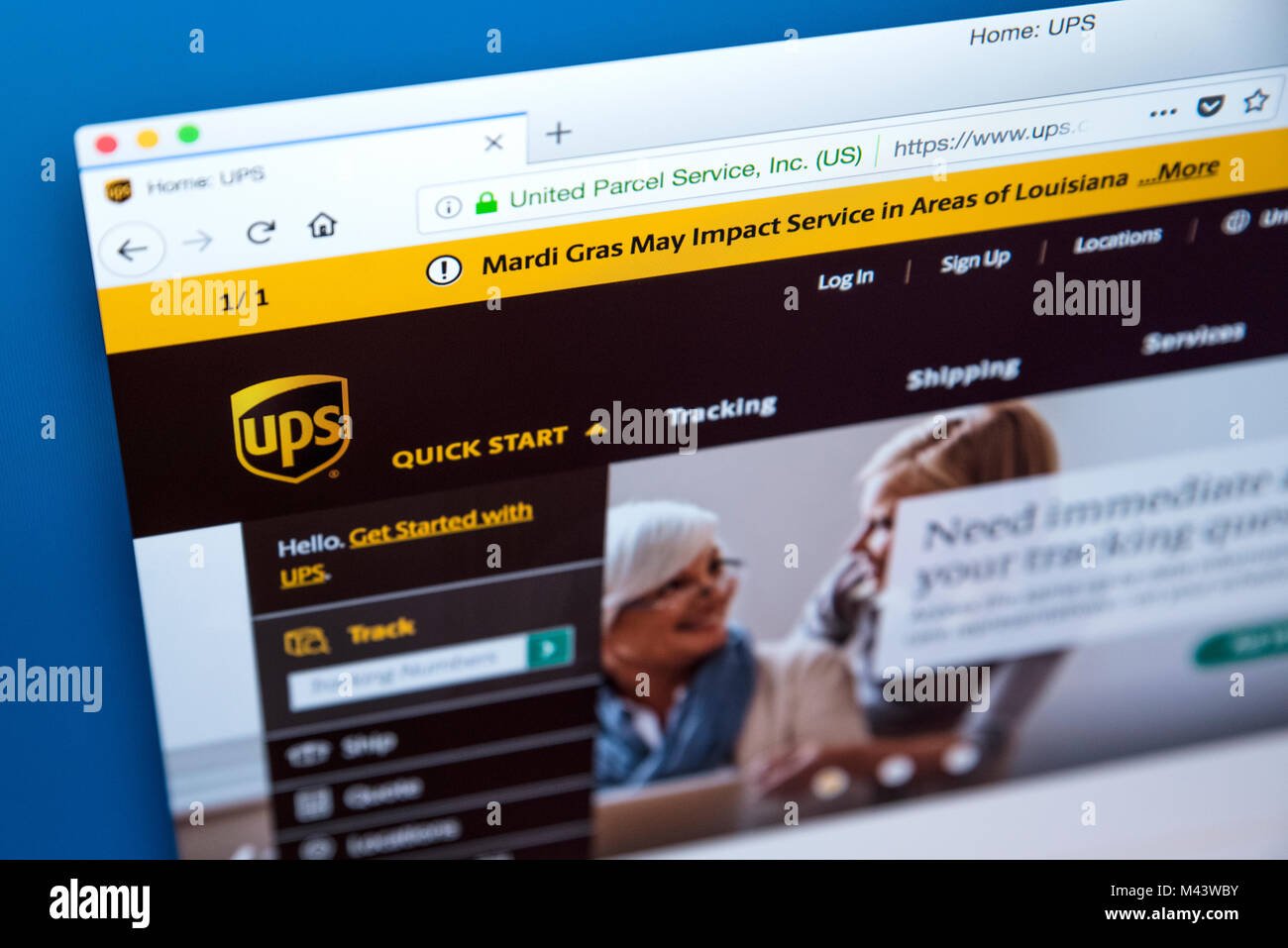 Ups February Ups uk site hi-res stock photography and images - Alamy
