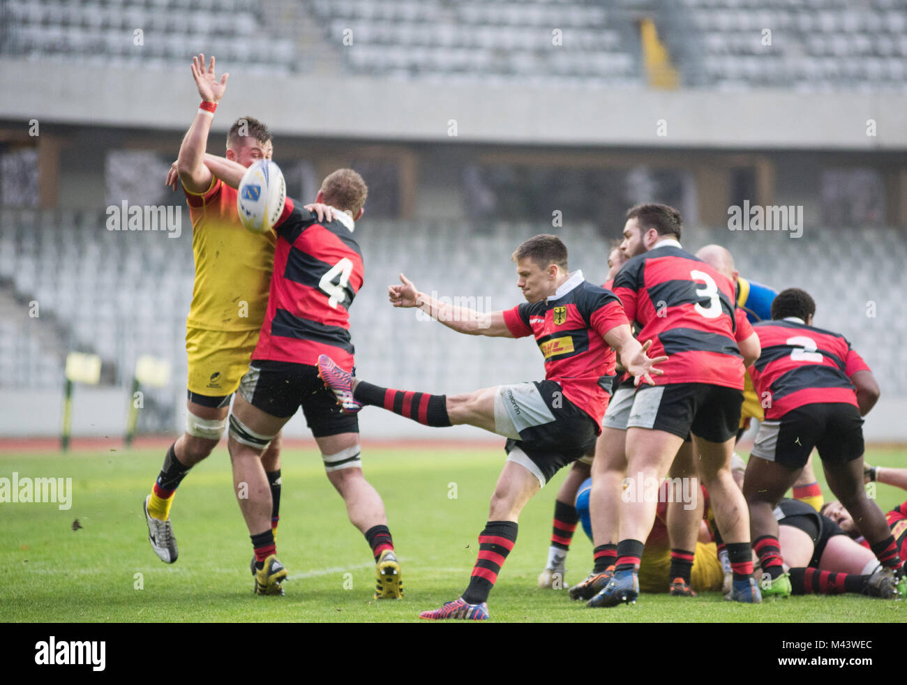 Romania Rugby Rwc CLUJ NAPOCA, ROMANIA - FEBRUARY 10: The National Rugby Team of Romania ...
