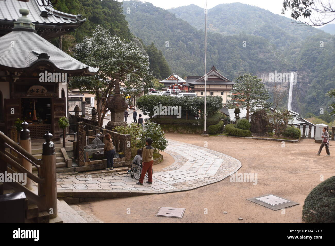 Amazing and spiritual  Nachisan, walking the ancient 1000 year old Kumano Kodo'Nakahechi route' ( Imperial trail ) Kii Peninsula, Southern Japan Stock Photo