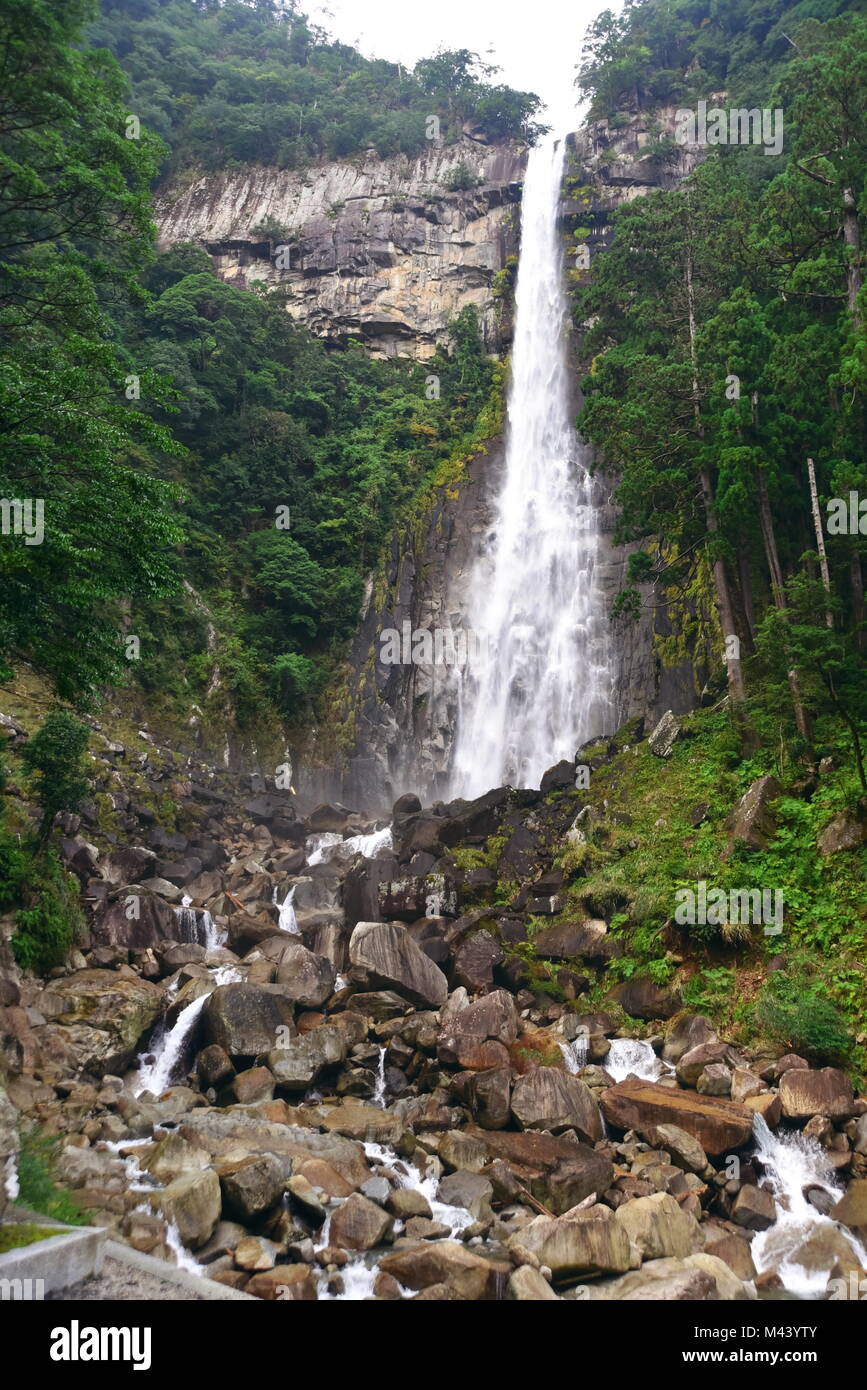 Amazing and spiritual  Nachisan, walking the ancient 1000 year old Kumano Kodo'Nakahechi route' ( Imperial trail ) Kii Peninsula, Southern Japan Stock Photo