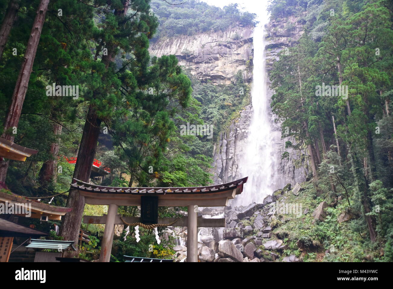 Amazing and spiritual  Nachisan, walking the ancient 1000 year old Kumano Kodo'Nakahechi route' ( Imperial trail ) Kii Peninsula, Southern Japan Stock Photo