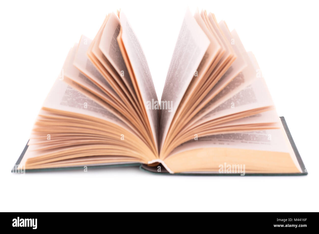 Opened book isolated on white background Stock Photo - Alamy