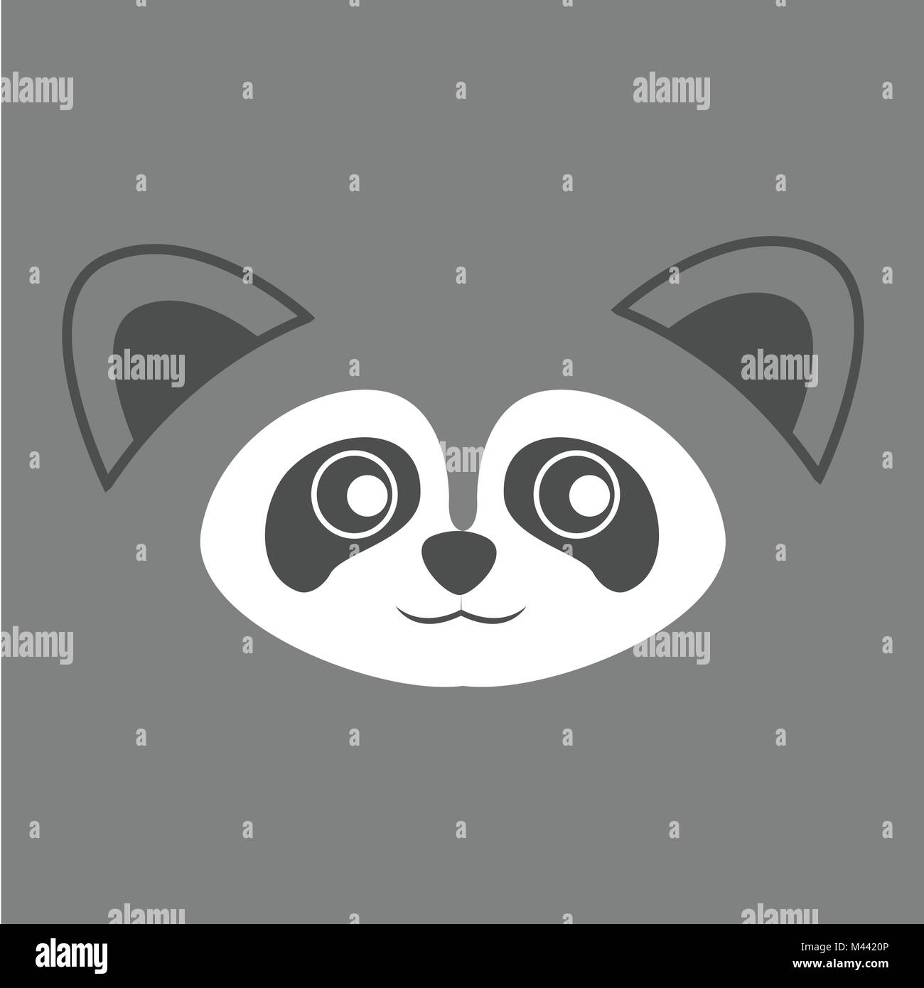 Cute Raccoon Face Background Vector Illustration Graphic Design Stock ...