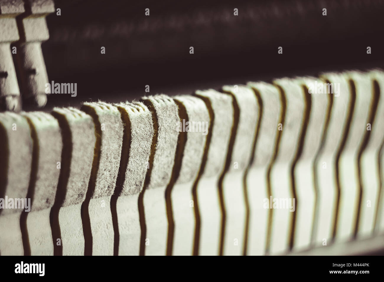 Vintage piano hammer mechanism. Prepare to repair Stock Photo Alamy