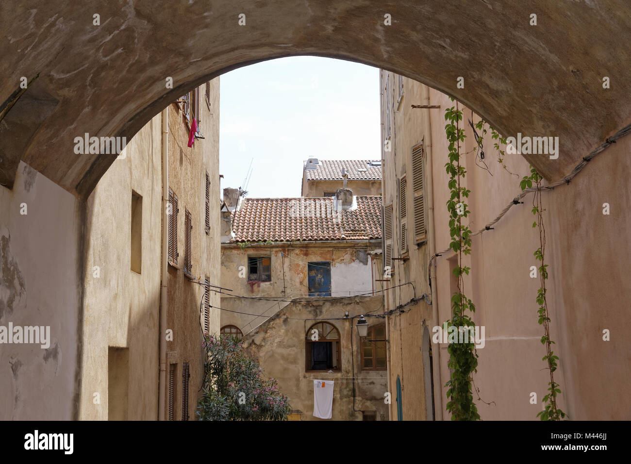 Ile Rousse, old town, Northern Corsica, France Stock Photo