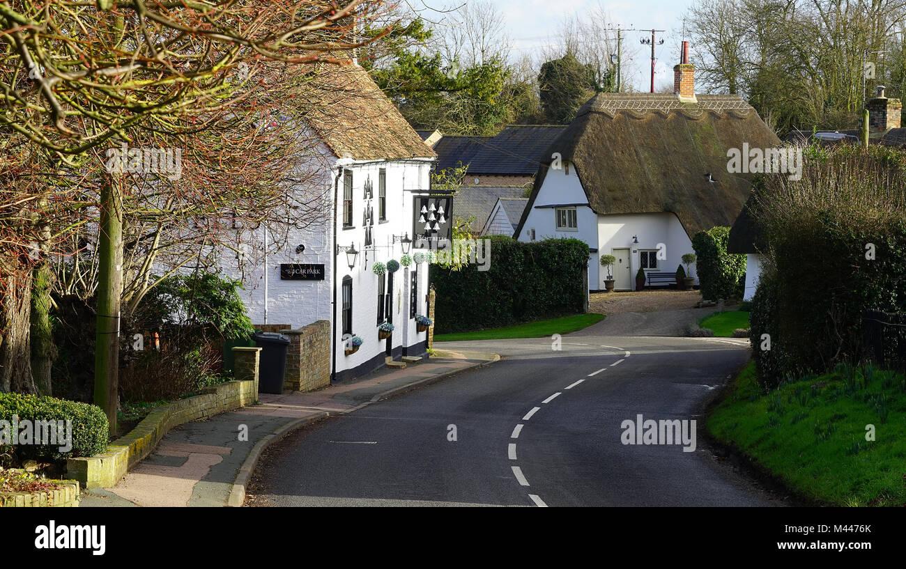 The Eight Bells Inn on Abbotsley High Street Stock Photo - Alamy