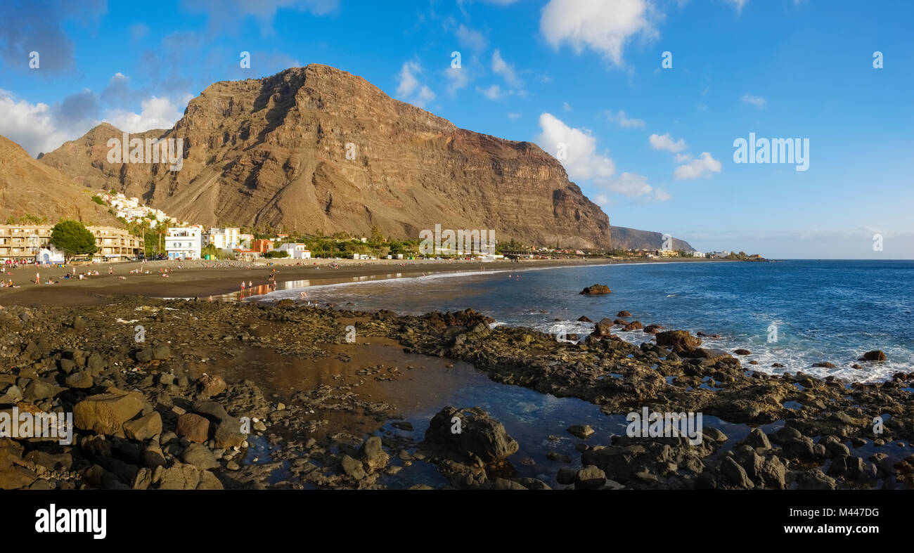 Tidal Pools in La Playa,Valle Gran Rey,La Gomera,Canary Islands,Spain Stock Photo