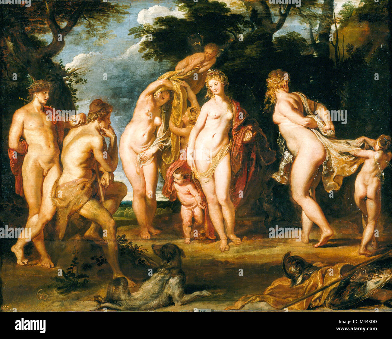 The Judgement of Paris, c.1606, Rubens Stock Photo