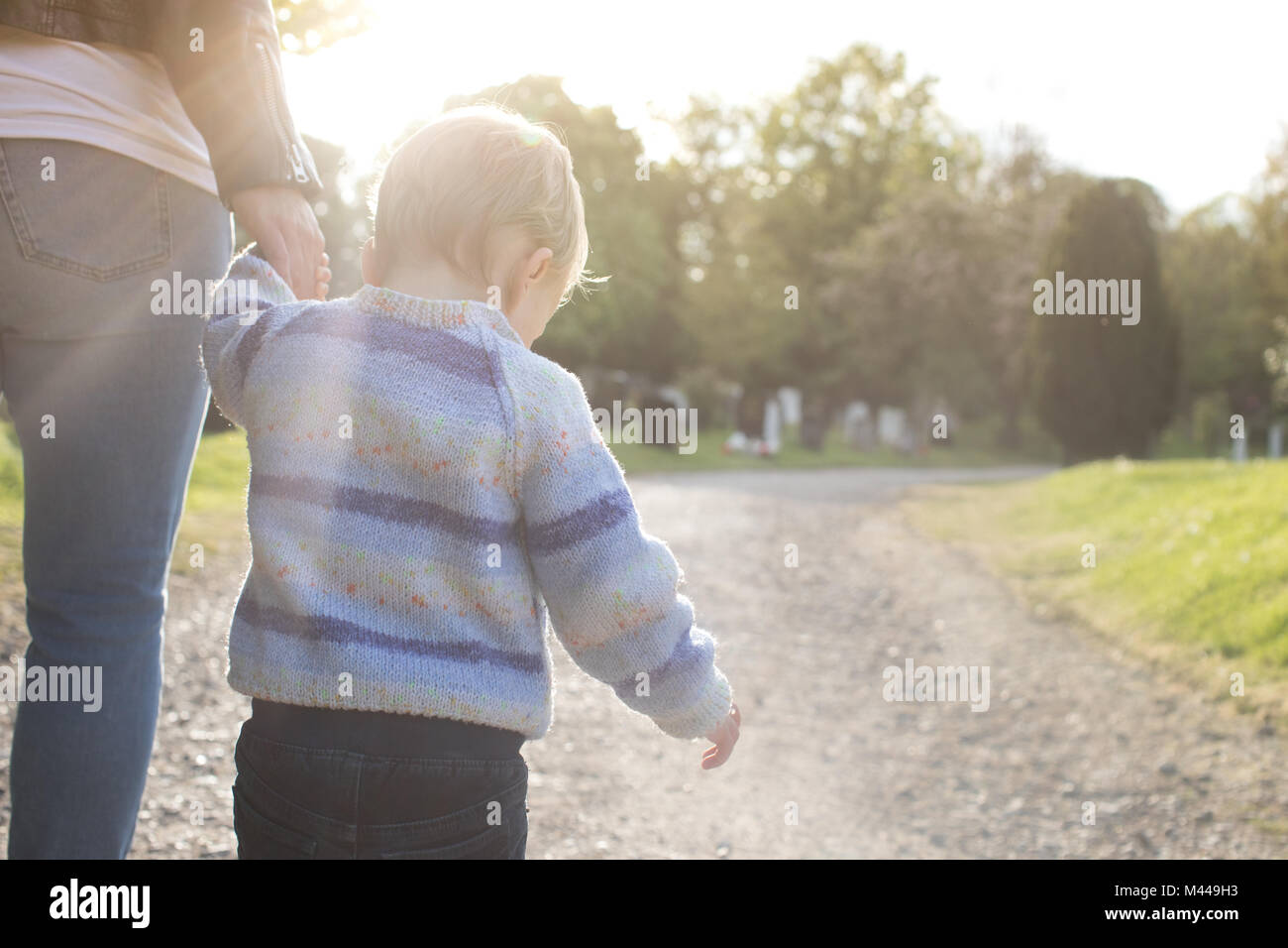 Mother and son taking walk Stock Photo