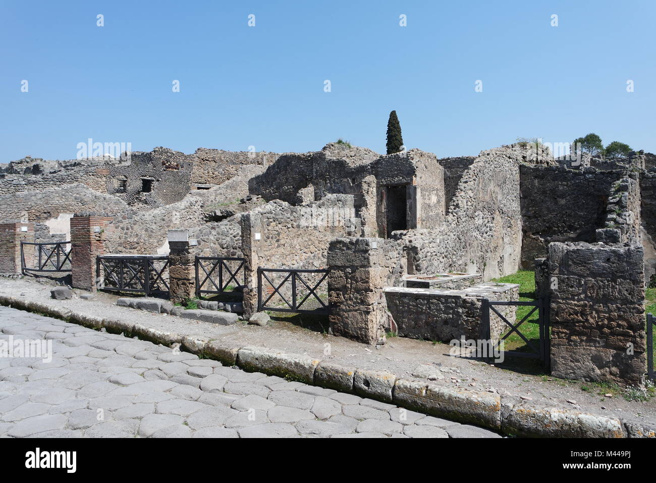 Ancient ruins of Pompeii Stock Photo