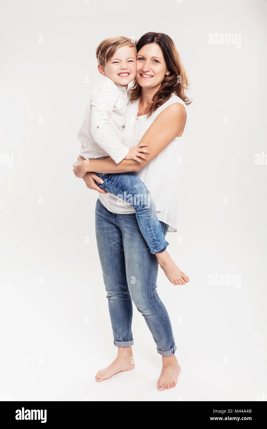 Portrait of mother with son Stock Photo