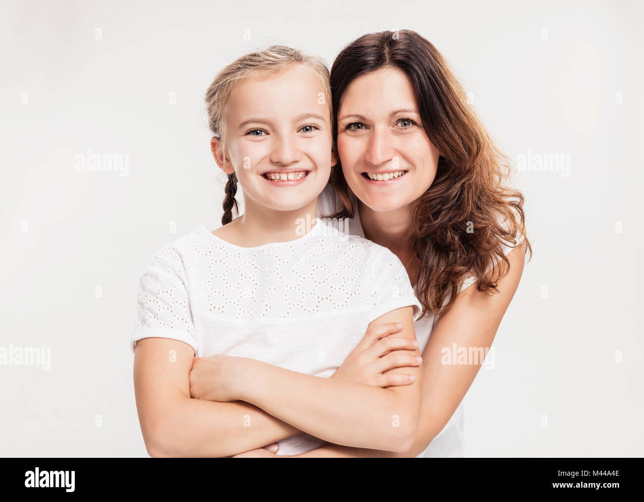Portrait of mother with daughter Stock Photo