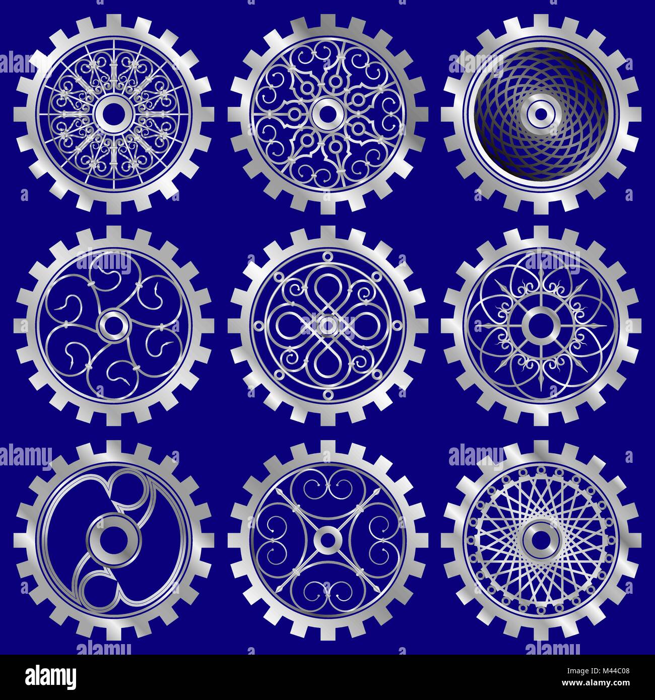 The steampunk gears Stock Vector
