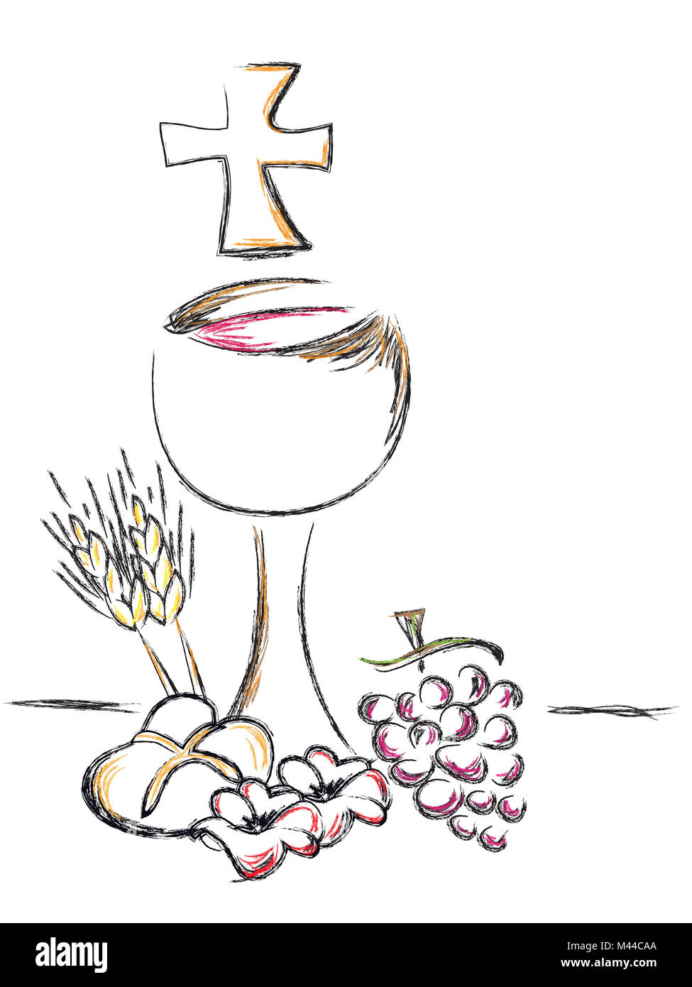 illustration for first communion card Stock Photo Alamy