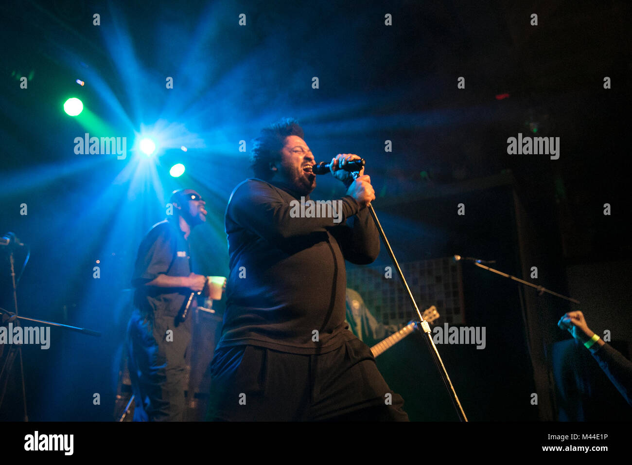 Chris Dowd of Fishbone performs on February 1st 2018 at Cornerstone