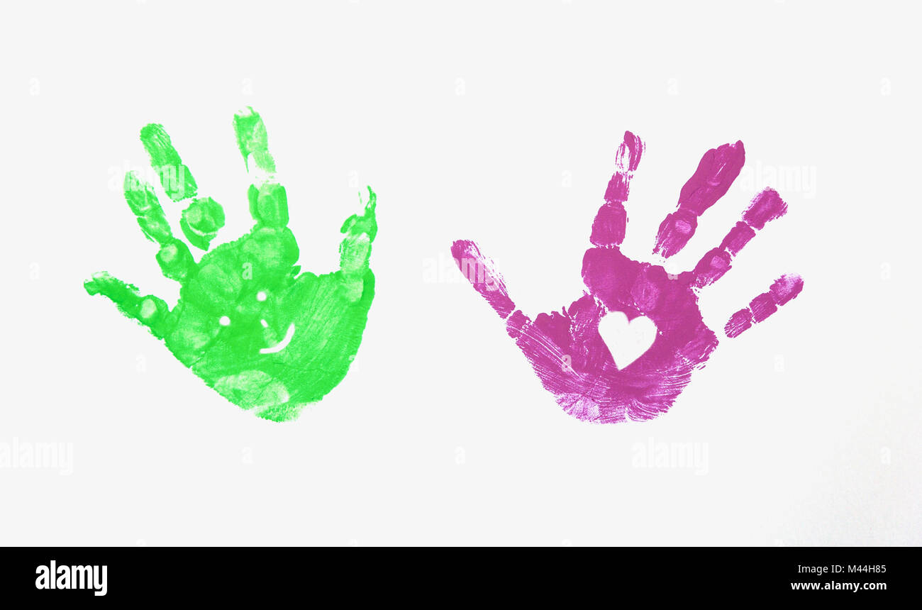 Coloured children hands hi-res stock photography and images - Alamy