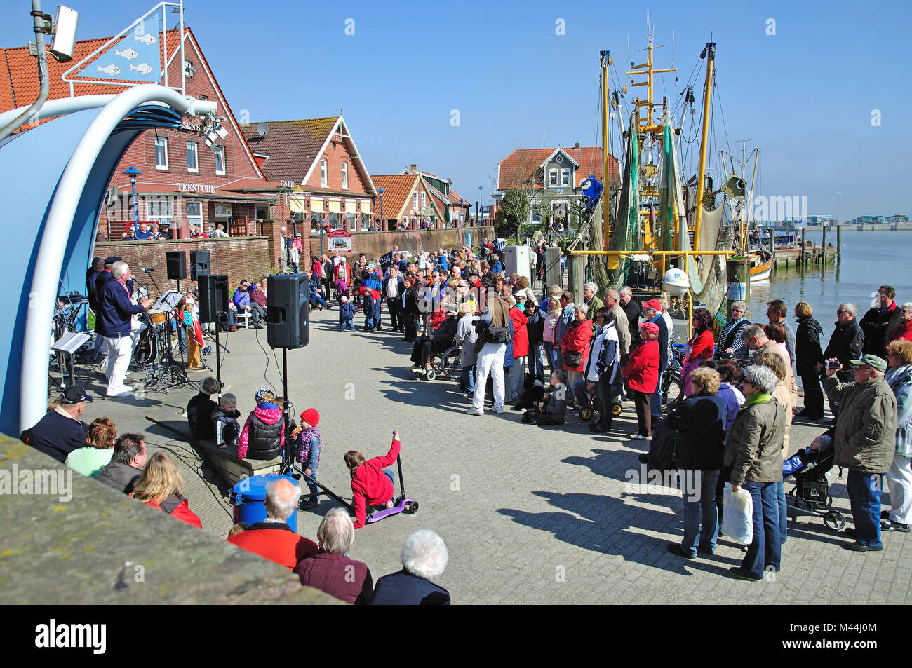 Neuharlingersiel Harbor,german North Sea,East Frisia,Germany Stock Photo