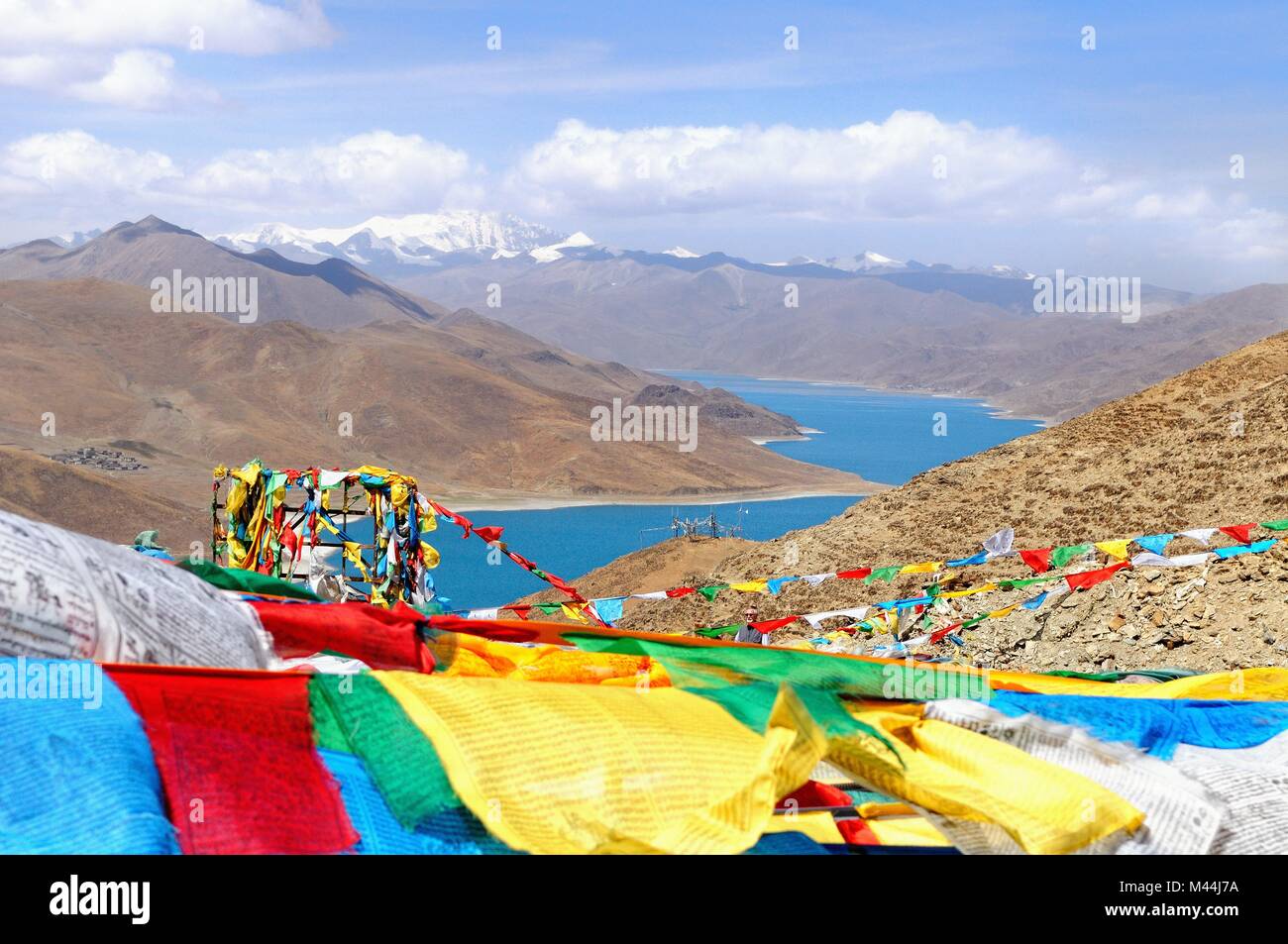 Kampa La pass to Tibet China Mountain Noijin Kang Stock Photo