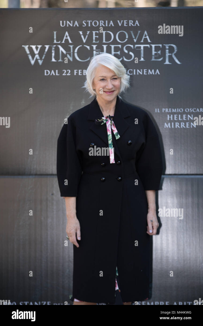 Helen Mirren in Rome attends at La Vedova Winchester in Villa Borghese Stock Photo