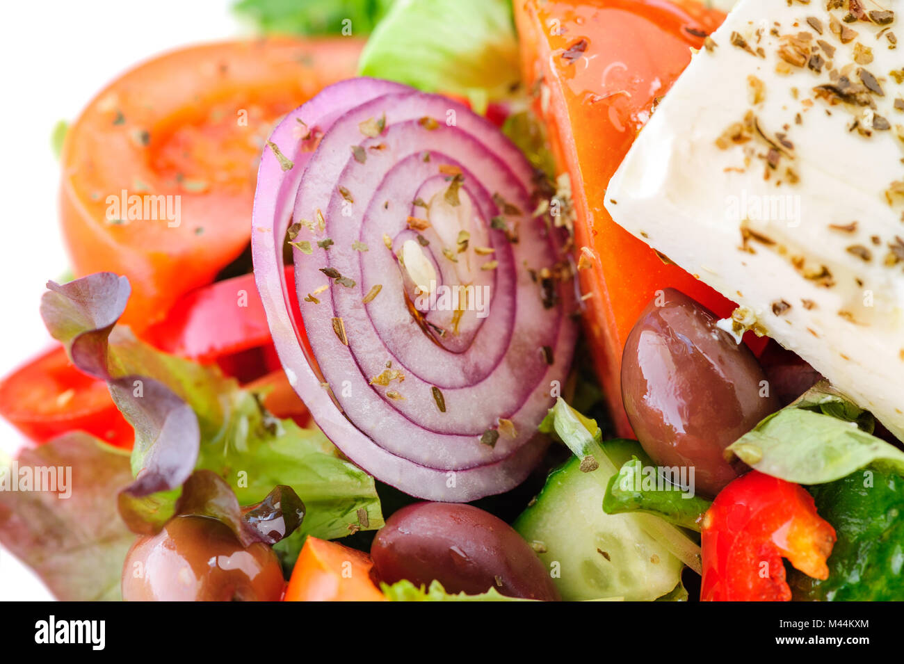 authentic greek salad Stock Photo